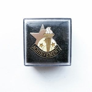 Gold Scholastic Trophy Academic Achievement pin